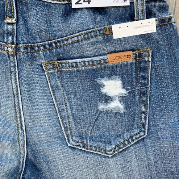 Joe's Jeans straight leg Jeans Billie Slim Crop Kumi Distressed Denim boyfriend - Picture 14 of 16